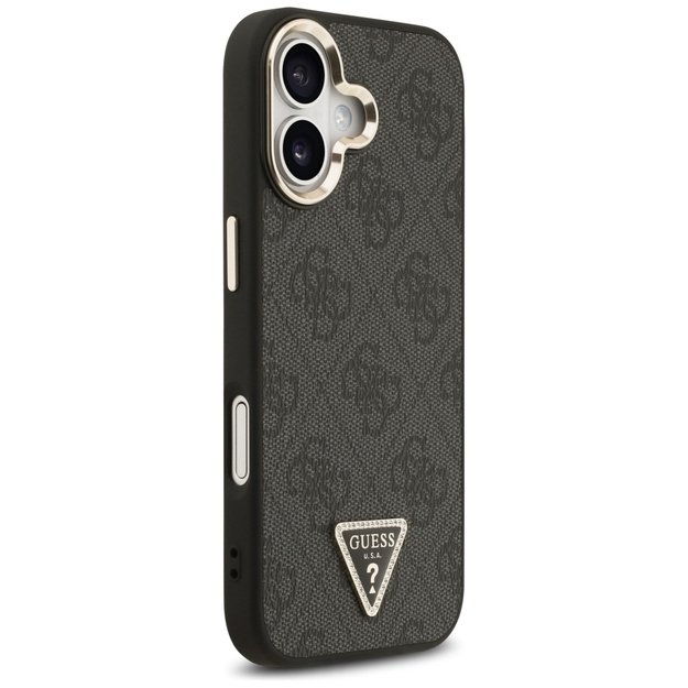Guess 4G Triangle Logo MagSafe Case for iPhone 17 - Black and Gold 3
