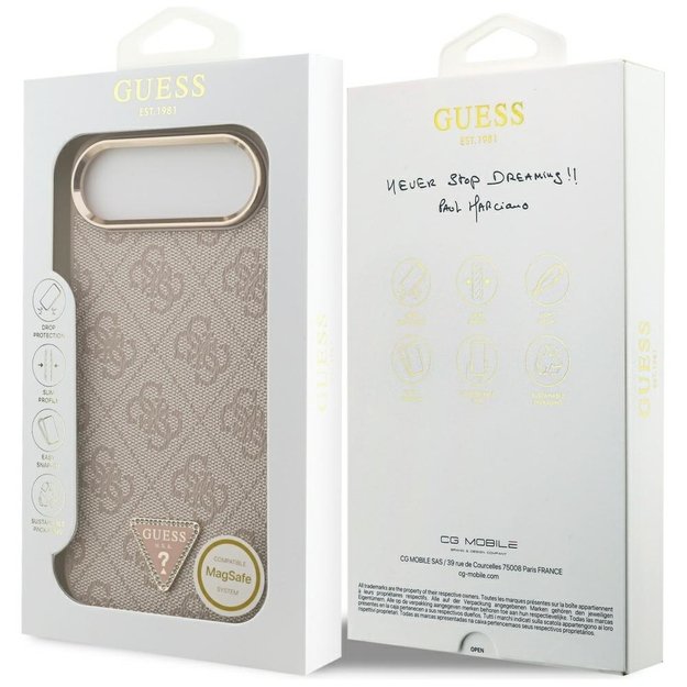 Guess 4G Triangle Logo MagSafe Case for iPhone Air - Rose Gold 7