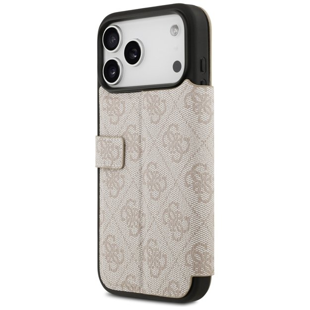 Guess Book 4G Metal Logo Case for iPhone 17 Pro Max - Pink 4