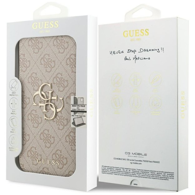 Guess Book 4G Metal Logo Case for iPhone 17 Pro Max - Pink 6