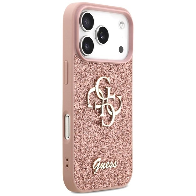 Guess Fixed Glitter Big 4G Case for iPhone 17 Pro - Pink 3