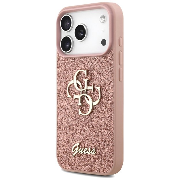Guess Fixed Glitter Big 4G Case for iPhone 17 Pro - Pink 1