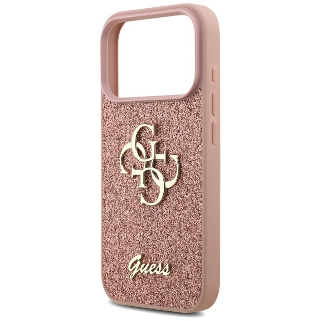 Guess Fixed Glitter Big 4G Case for iPhone 17 Pro - Pink 5