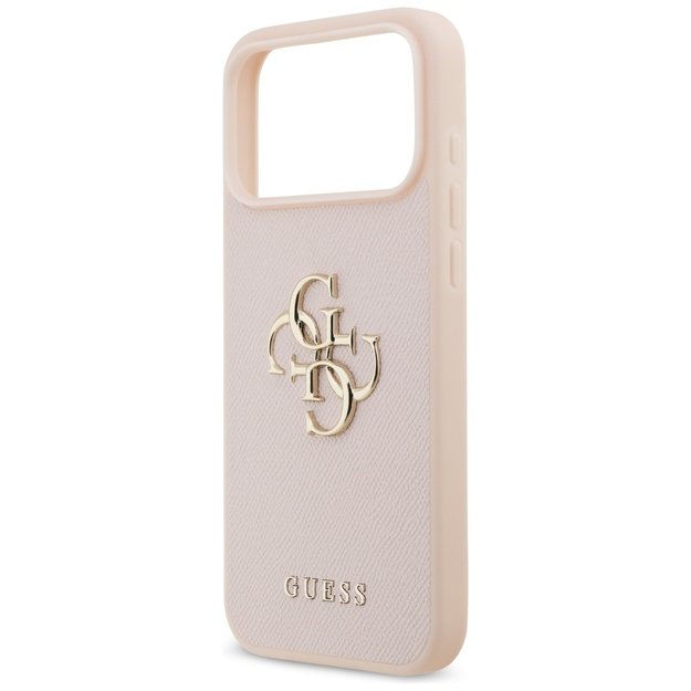 Guess Grained Big 4G &amp  Classic Logo Case for iPhone 17 Pro Max - Pink 5