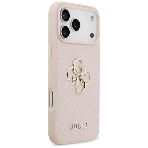 Guess Grained Big 4G &amp  Classic Logo Case for iPhone 17 Pro Max - Pink 3
