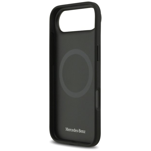 Mercedes Leather Star Pattern Stripes MagSafe case for iPhone Air - black 5