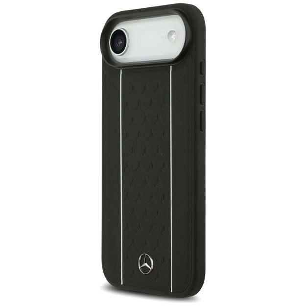 Mercedes Leather Star Pattern Stripes MagSafe case for iPhone Air - black 1