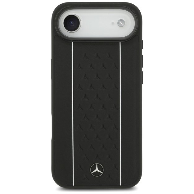 Mercedes Leather Star Pattern Stripes MagSafe case for iPhone Air - black 7