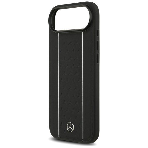 Mercedes Leather Star Pattern Stripes MagSafe case for iPhone Air - black 4