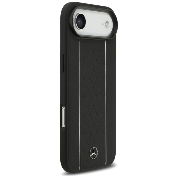 Mercedes Leather Star Pattern Stripes MagSafe case for iPhone Air - black 2