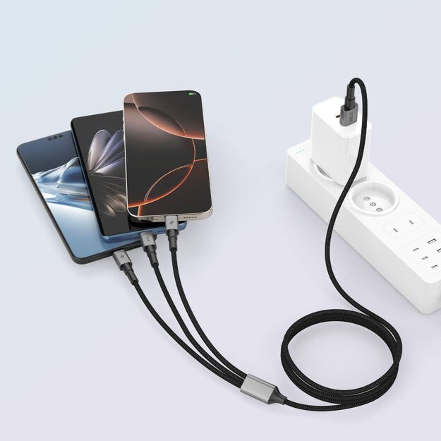 Tech-Protect UltraBoost DNA 3in1 USB-C / Micro-USB / Lightning cable 120 cm - gray 4