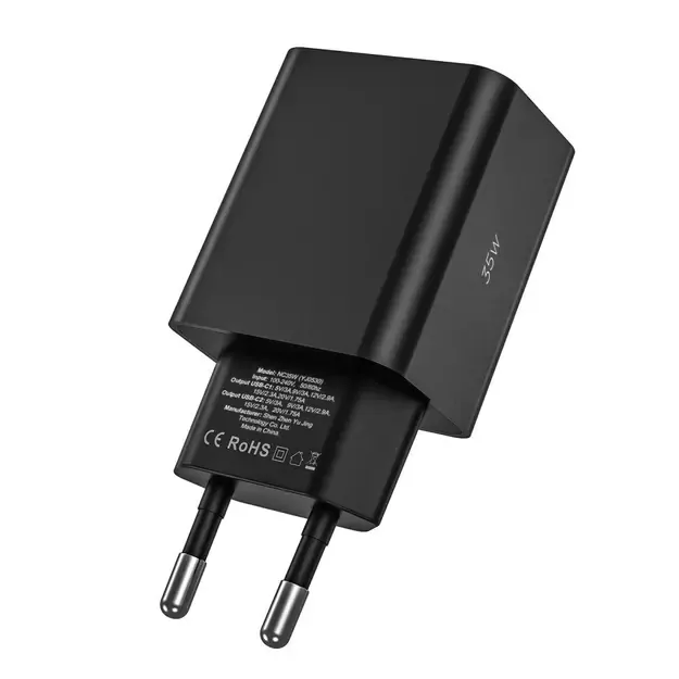 Tech-Protect C35W charger 2x USB-C PD 35W - white 2