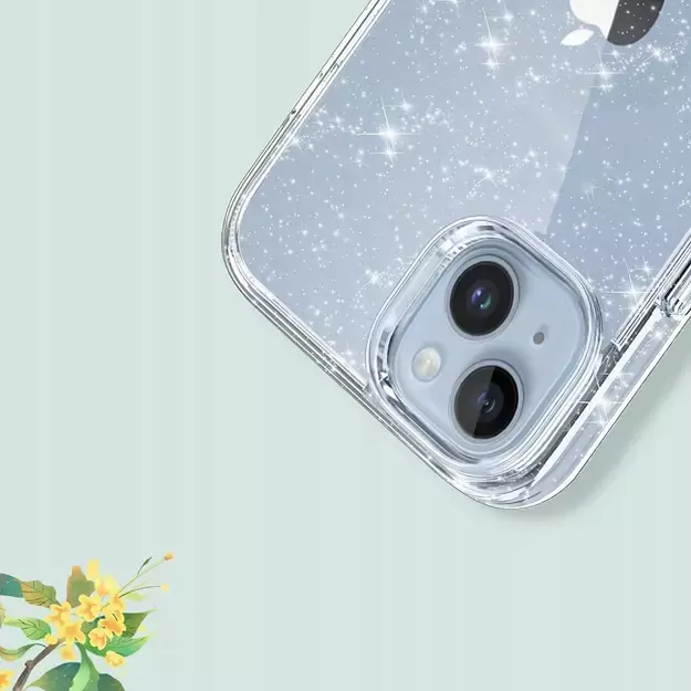 Tech-Protect FlexAir Hybrid Case for Samsung Galaxy S23 FE - Clear-Glitter 7