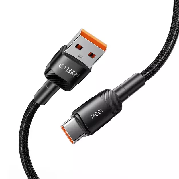Tech-Protect UltraBoost Evo USB-C / USB-A cable 100W 5A 0.5m - black 1