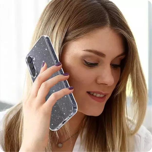 Tech-Protect FlexAir Case for Samsung Galaxy A55 5G - Clear-Glitter 5