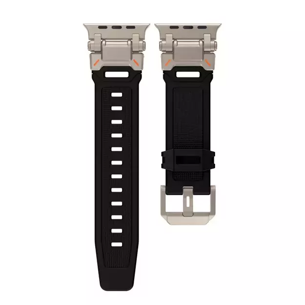 Tech-Protect Delta Pro Strap for Apple Watch 4 / 5 / 6 / 7 / 8 / 9 / SE / Ultra 1 / 2 (42/44/45/49 mm) - Black-Titanium 7