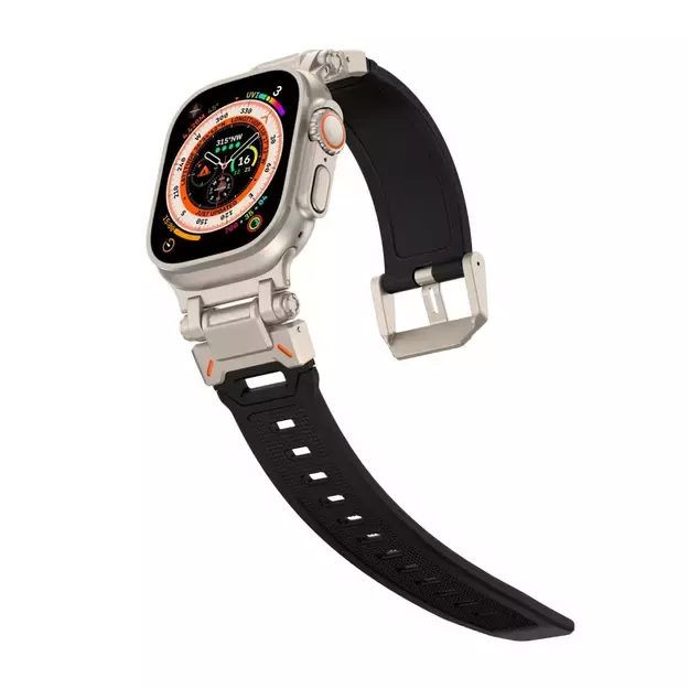 Tech-Protect Delta Pro Strap for Apple Watch 4 / 5 / 6 / 7 / 8 / 9 / SE / Ultra 1 / 2 (42/44/45/49 mm) - Black-Titanium 8