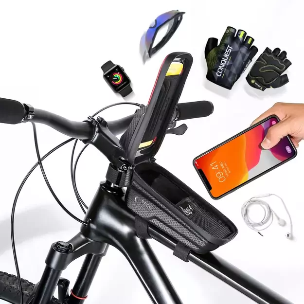 Tech-Protect V2 Bike Bag with Phone Space 1l - Black 9