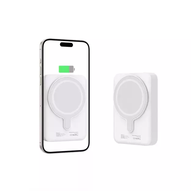Tech-Protect LifeMag PB11 Powerbank with MagSafe 10000mAh 15W USB-C port - white + USB-C cable 2