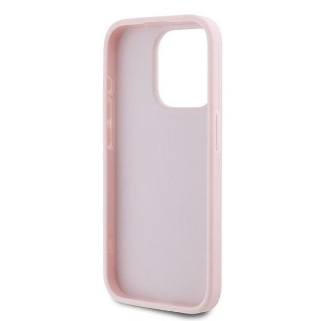 Karl Lagerfeld Diagonal Quilted Script case for iPhone 15 Pro - pink 14