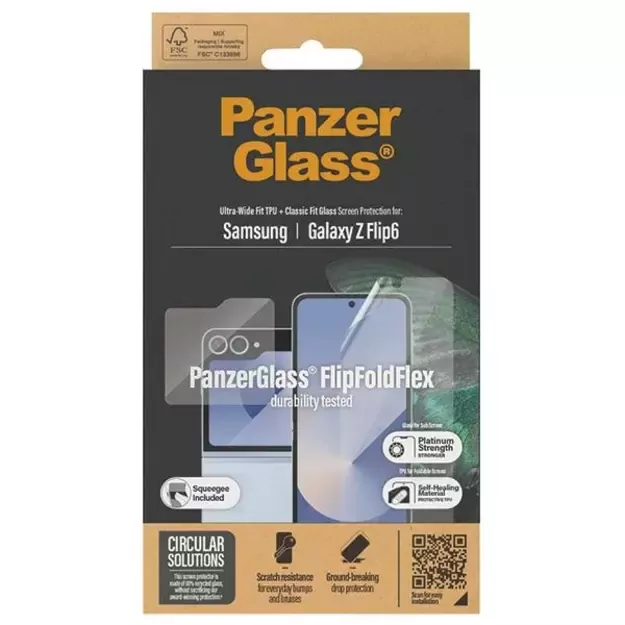 PanzerGlass Bundle 2in1 foil + tempered glass for Samsung Galaxy Z Flip 6 6
