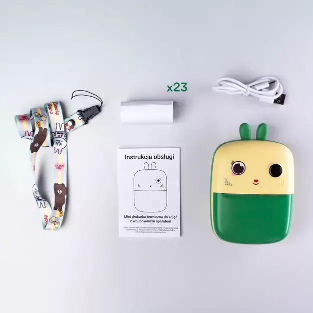 Mini Thermal Printer for Kids with Camera and Camcorder - Green 17