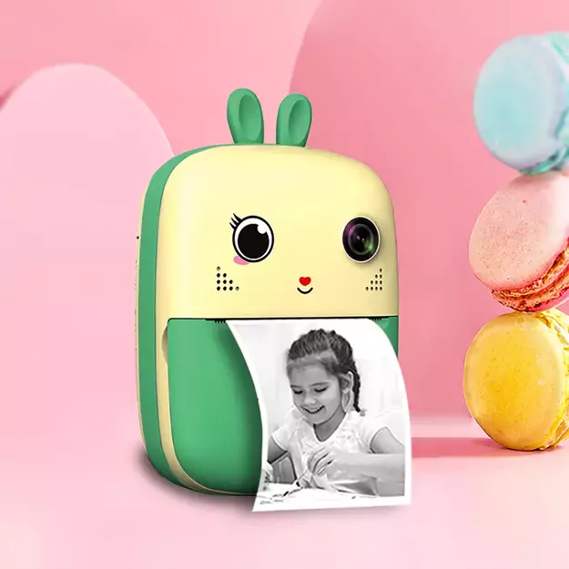 Mini Thermal Printer for Kids with Camera and Camcorder - Green 25