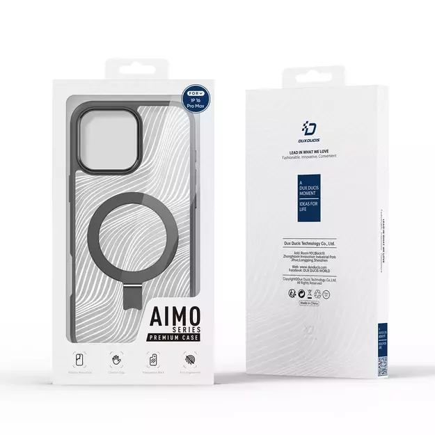 Dux Ducis Aimo Mag Case with MagSafe and Stand for iPhone 16 Pro Max - Black 2