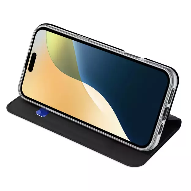 Dux Ducis Skin Pro iPhone 16 Plus Case with Flip and Card Slot - Black 18