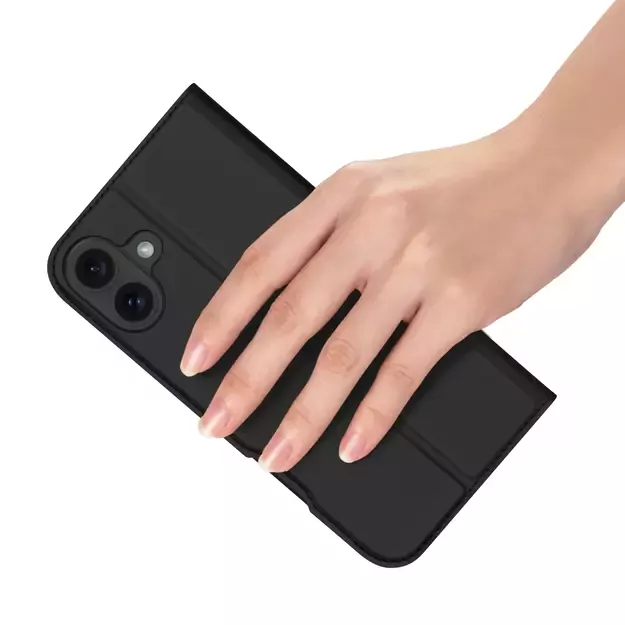 Dux Ducis Skin Pro iPhone 16 Plus Case with Flip and Card Slot - Black 20