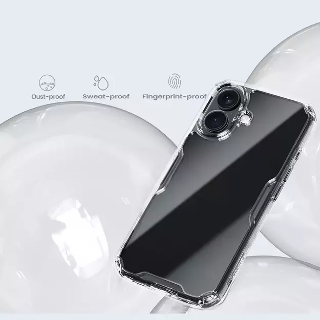 Nillkin Nature Pro Case for iPhone 16 - transparent and white 12