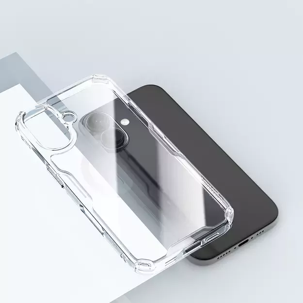 Nillkin Nature Pro Case for iPhone 16 - transparent and white 8