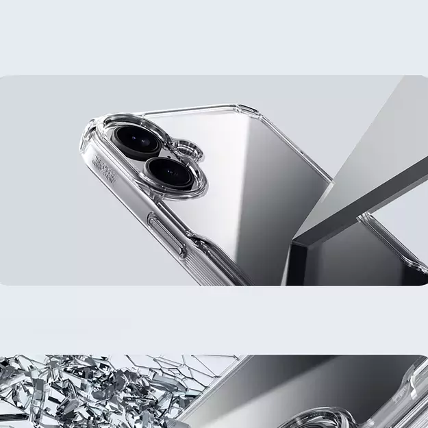 Nillkin Nature Pro Case for iPhone 16 - transparent and white 10