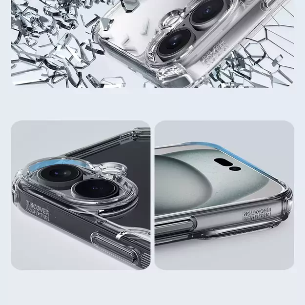 Nillkin Nature Pro Case for iPhone 16 - transparent and white 11
