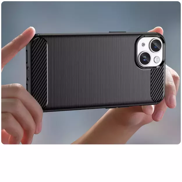 Carbon Case for iPhone 14 Plus flexible gel back cover black 18