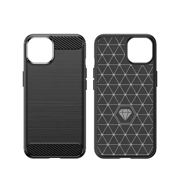 Carbon Case for iPhone 14 Plus flexible gel back cover black 27