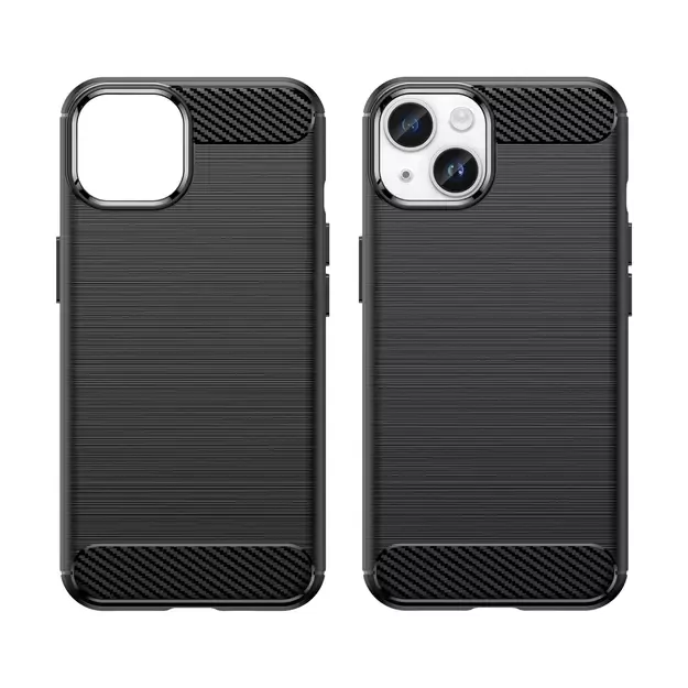 Carbon Case for iPhone 14 Plus flexible gel back cover black 21