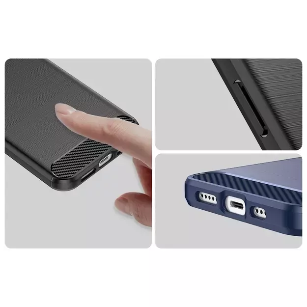 Carbon Case for iPhone 14 Plus flexible gel back cover black 24