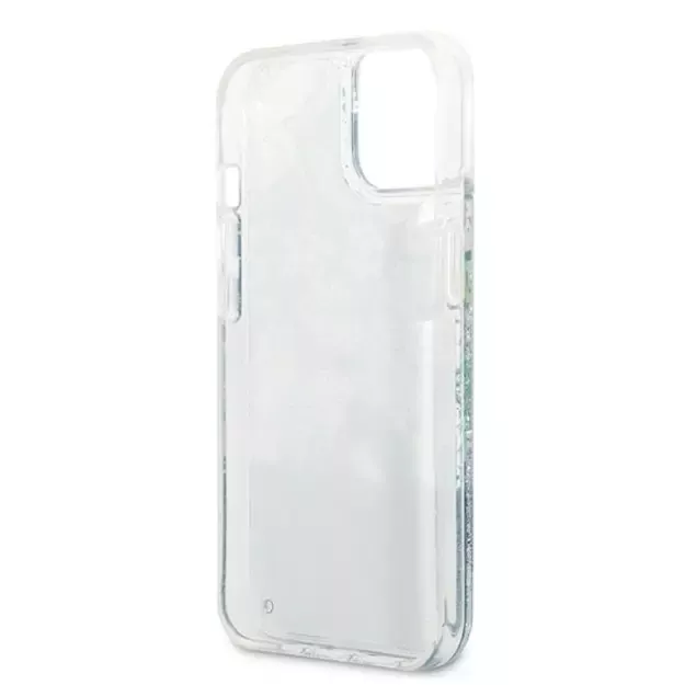 Guess GUHCP13MLFLSN iPhone 13 6.1&quot  green/green hardcase Flower Liquid Glitter 6
