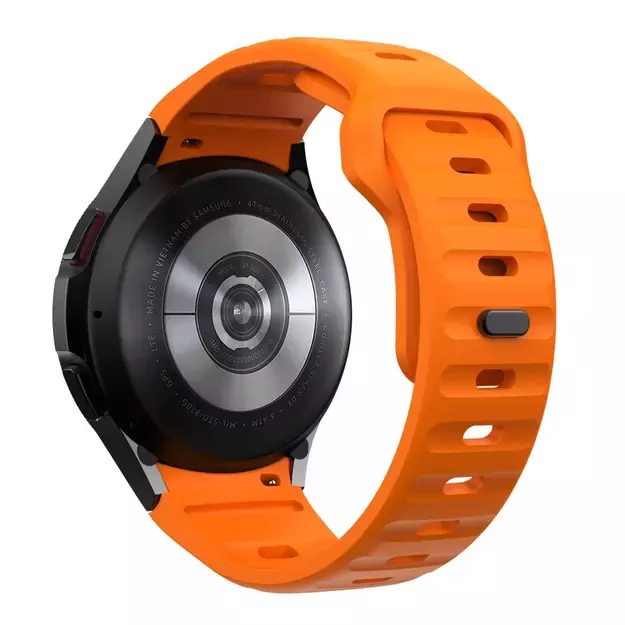 Tech-Protect Silicone Line Strap for Samsung Galaxy Watch 4 / 5 / 5 Pro / 6 / 7 / FE - Orange 1