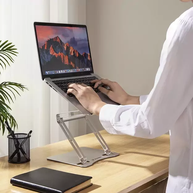 Wozinsky WRS-CPY75DSS Aluminum Laptop and Tablet Stand + Free Smartphone Stand - Silver 25