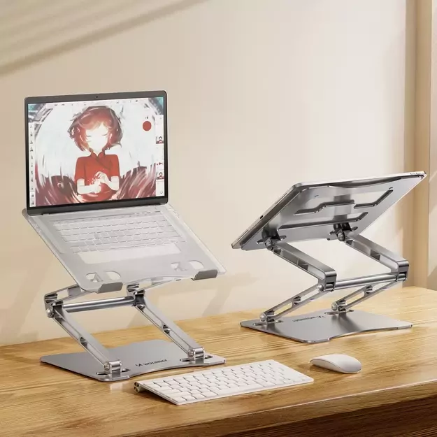 Wozinsky WRS-CPY75DSS Aluminum Laptop and Tablet Stand + Free Smartphone Stand - Silver 28