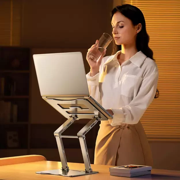 Wozinsky WRS-CPY75DSS Aluminum Laptop and Tablet Stand + Free Smartphone Stand - Silver 26