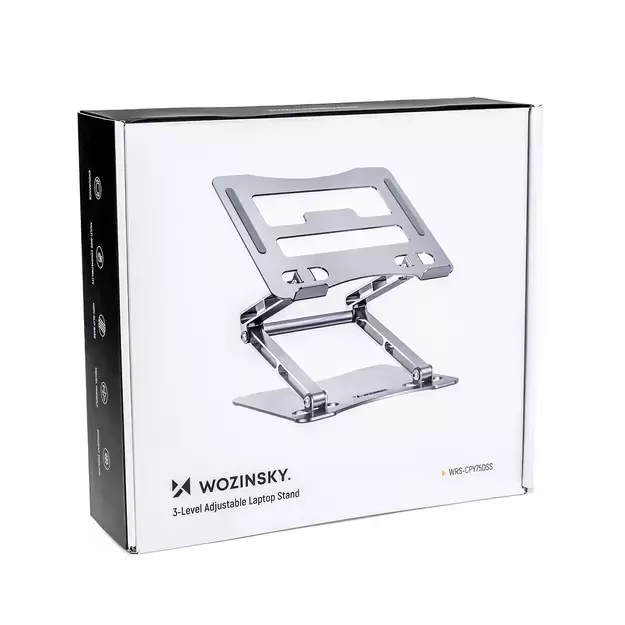 Wozinsky WRS-CPY75DSS Aluminum Laptop and Tablet Stand + Free Smartphone Stand - Silver 13