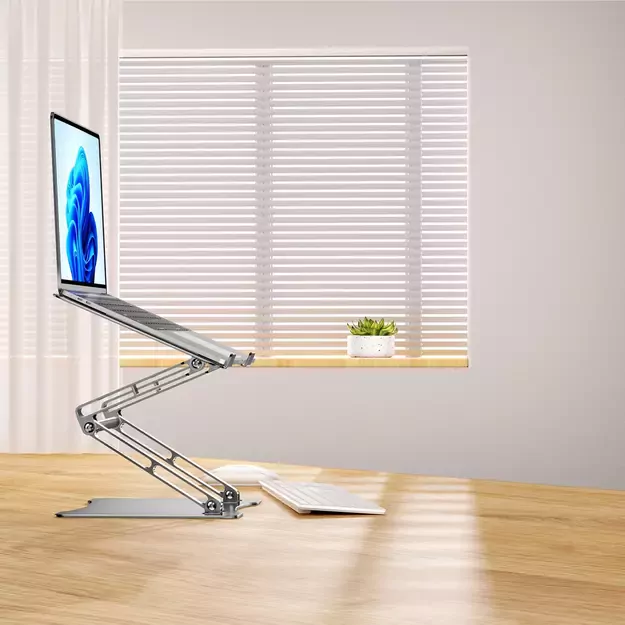 Wozinsky WRS-CPY75DSS Aluminum Laptop and Tablet Stand + Free Smartphone Stand - Silver 22