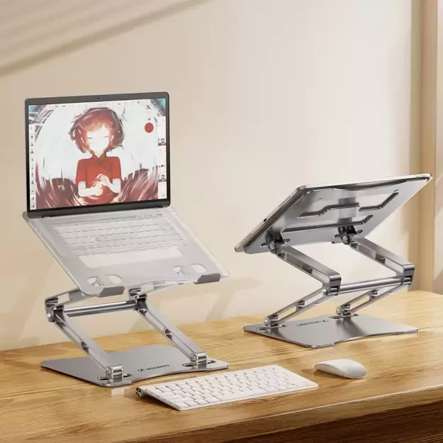 Wozinsky WRS-CPY75DSS Aluminum Laptop and Tablet Stand + Free Smartphone Stand - Silver 35