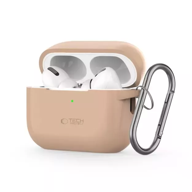 Tech-Protect Silicone Hook Case for Apple AirPods Pro 1 / 2 - Beige