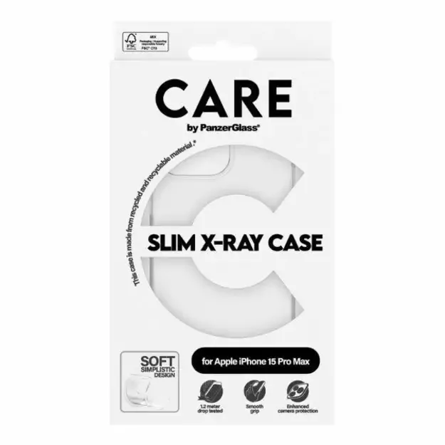 CARE by PanzerGlass Slim X-Ray Case for iPhone 15 Pro Max - Clear 3