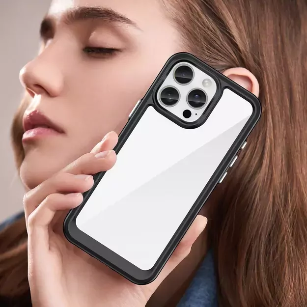 Outer Space Case with Gel Frame for iPhone 16 Pro - Black 13