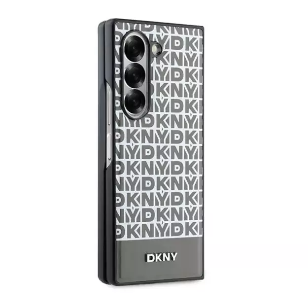 DKNY Repeat Pattern Bottom Stripe Case for Samsung Galaxy Z Fold 6 - Brown 4
